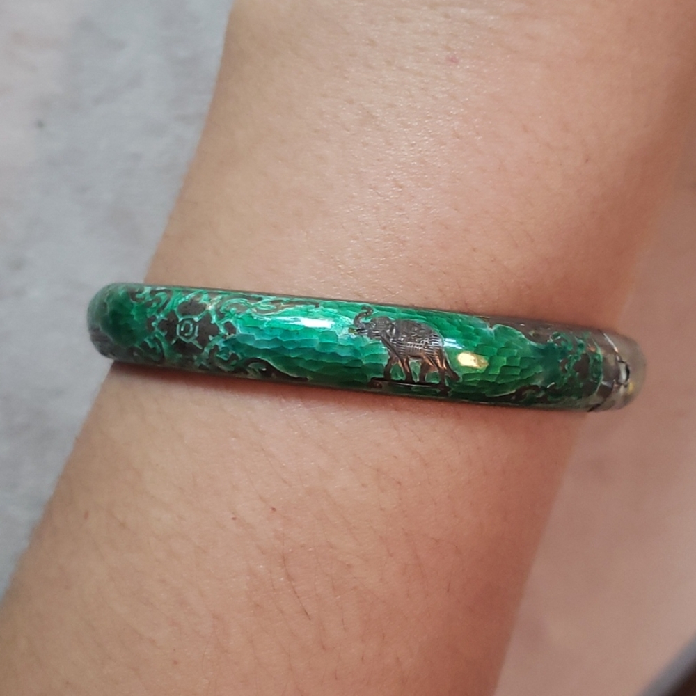 Sterling Silver Elephant Inspired Bracelet